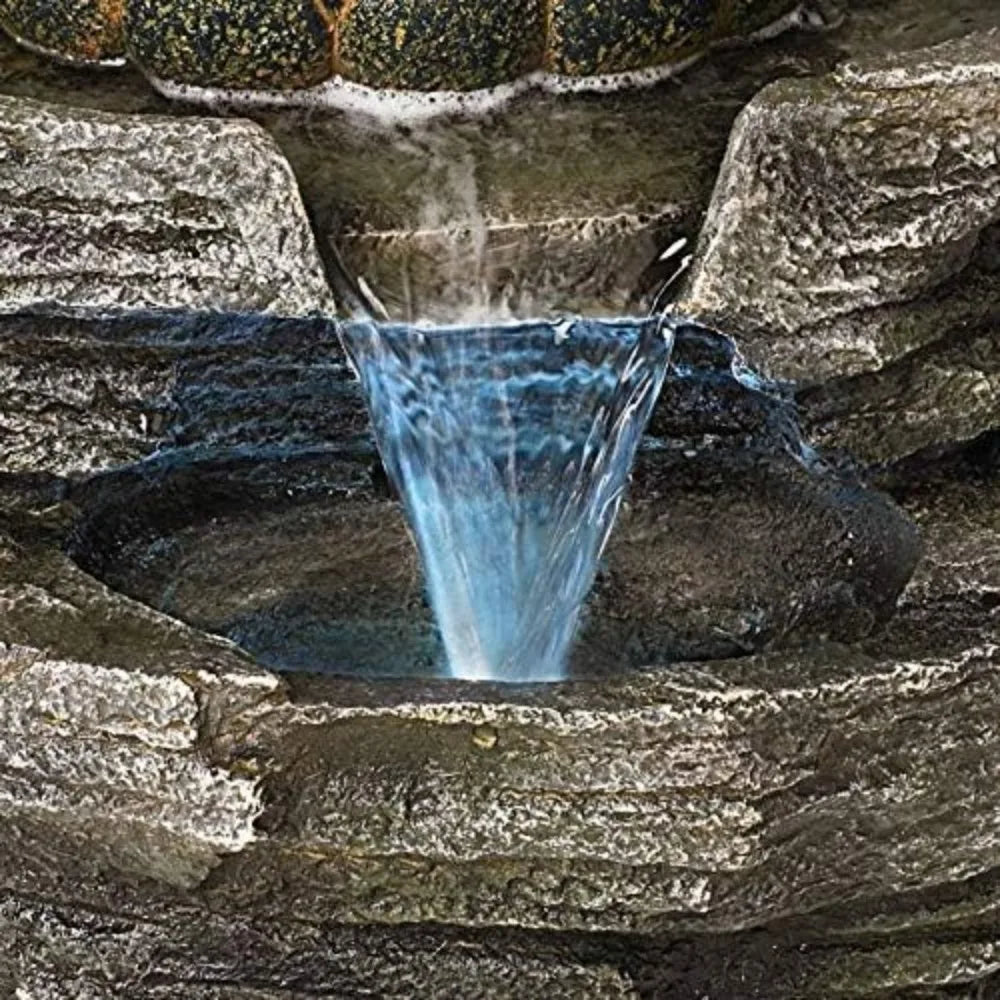 Sitting Buddha Zen Outdoor Water Fountain 21 Inch LED Light