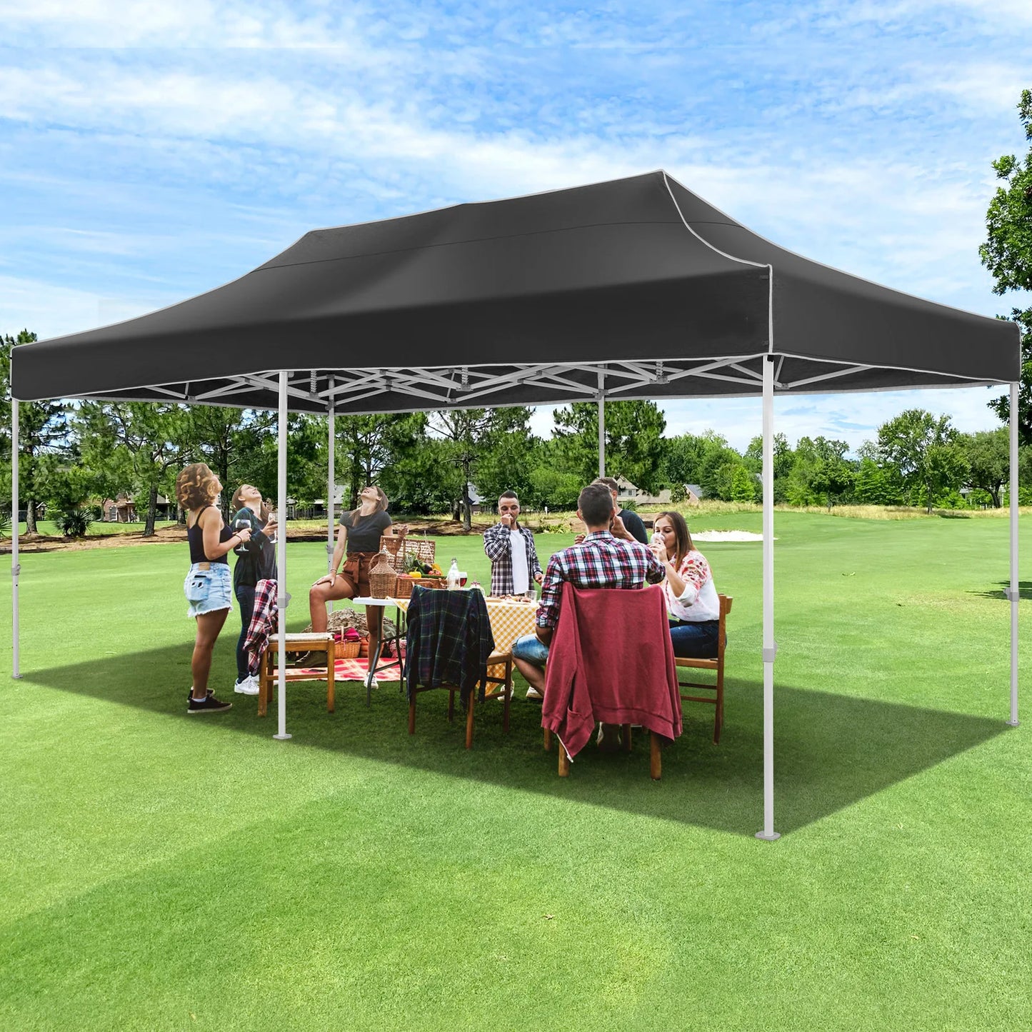 10x20 Pop Up Canopy Tent Waterproof With Roller Bag