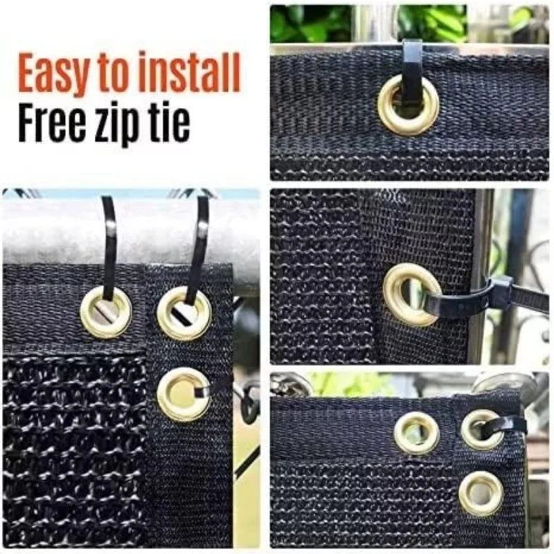 180GSM Fence Privacy Screen Heavy Duty Garden Black