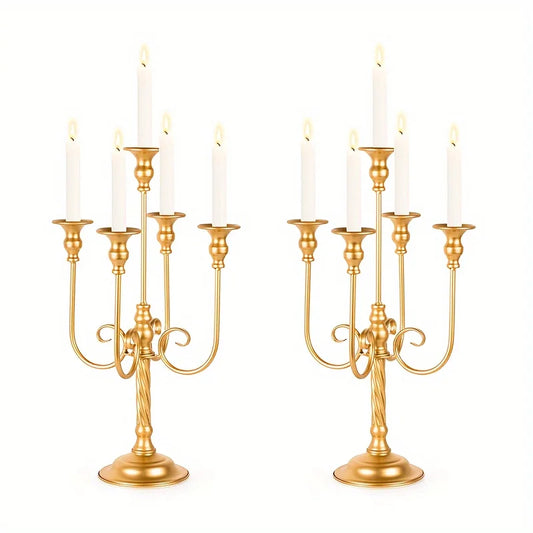 5 Candle Holders For Weddings And Banquets Iron Pillar Set