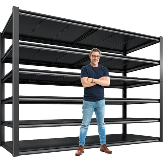 Garage Shelving Heavy Duty Shelving Unit Load 3500LBS Adjustable 6-Tier Metal Shelves