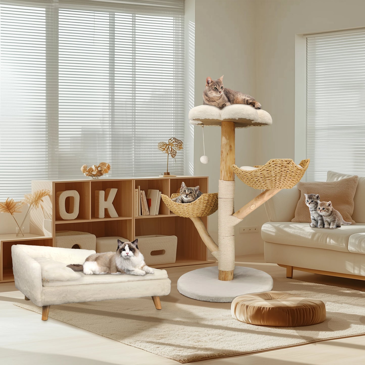 Bingopaw Cat Tree Tower Condo Scratching Post for Kittens