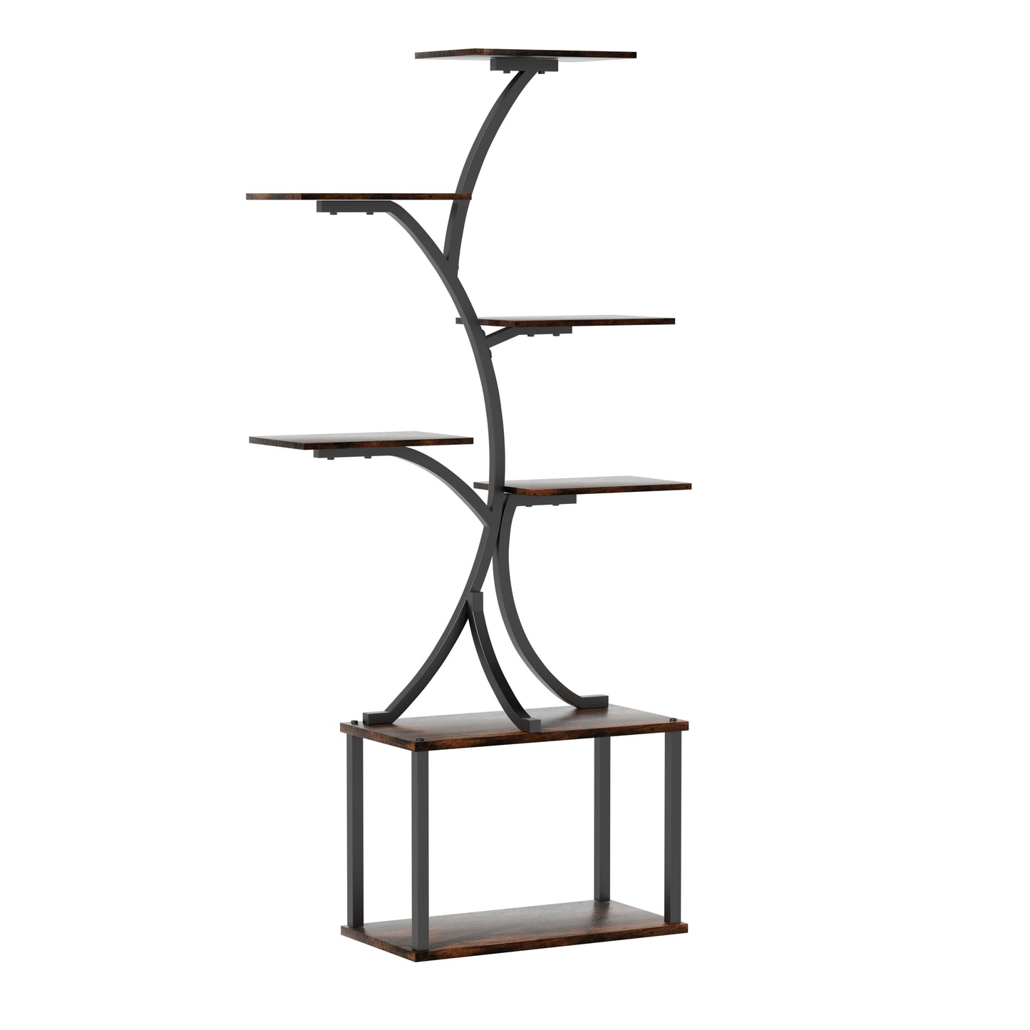 Industrial Style Multilayer Plant Stand Tree Shaped Display
