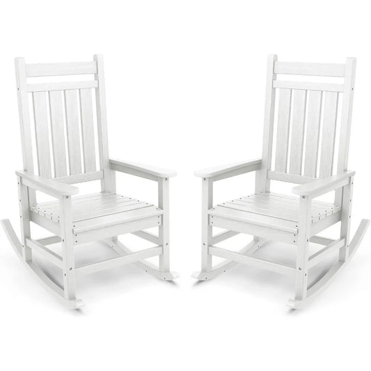 Outdoor HDPE Rocking Chair For Adults All Weather Porch