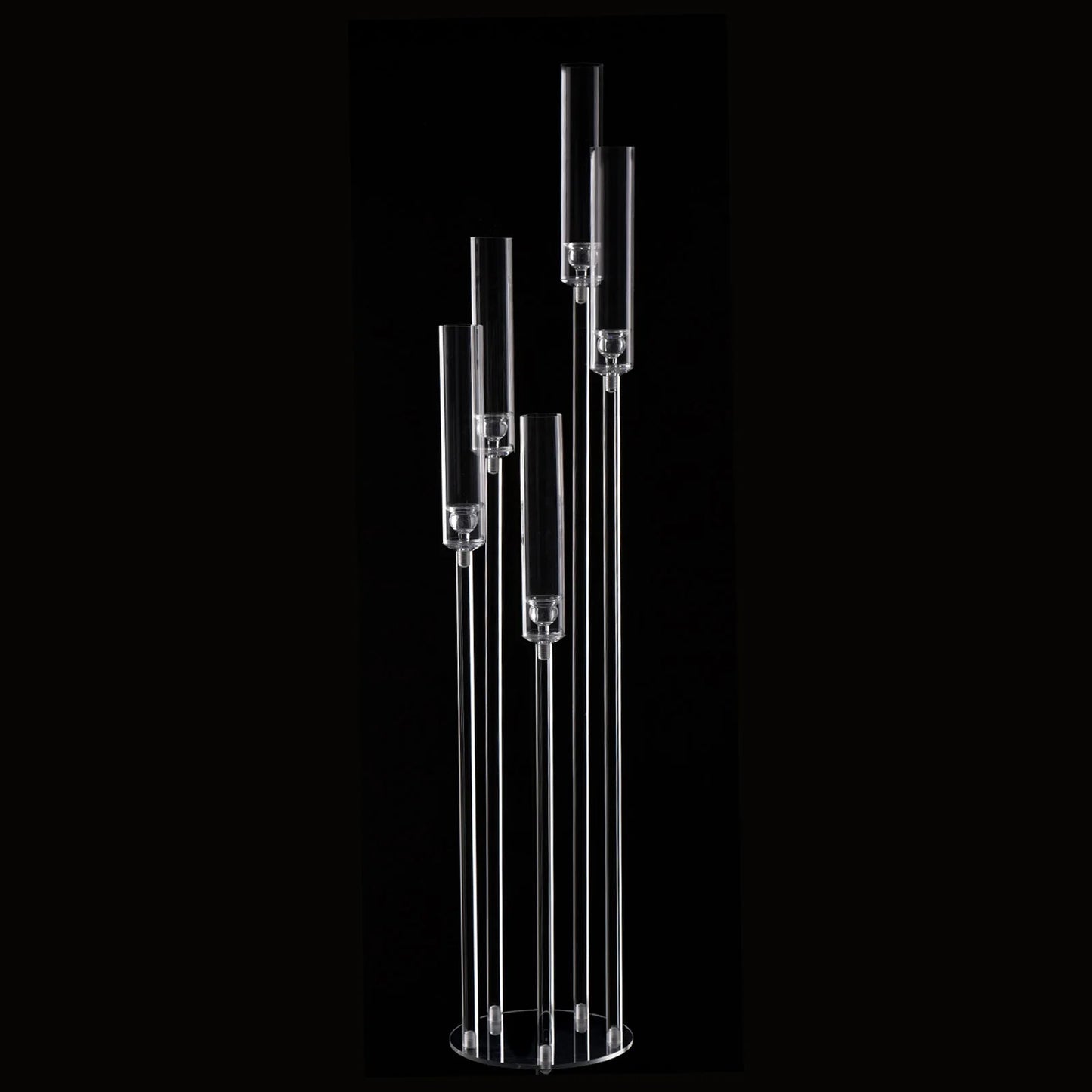 10 Pack Acrylic 5 Arm Floor Candelabra Wedding Centerpiece