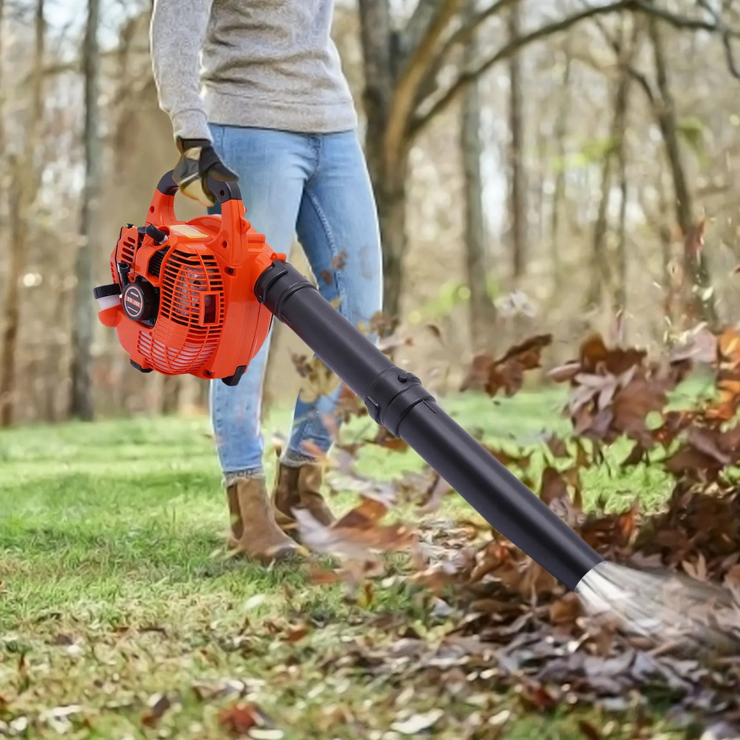 Gas Leaf Blower 25.4cc 2 Stroke Commercial Handheld