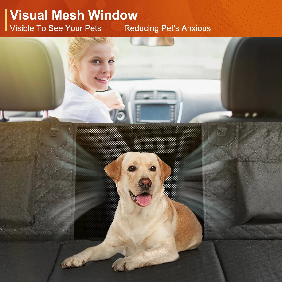 Dog Car Back Seat Extender Hammock Protector Waterproof