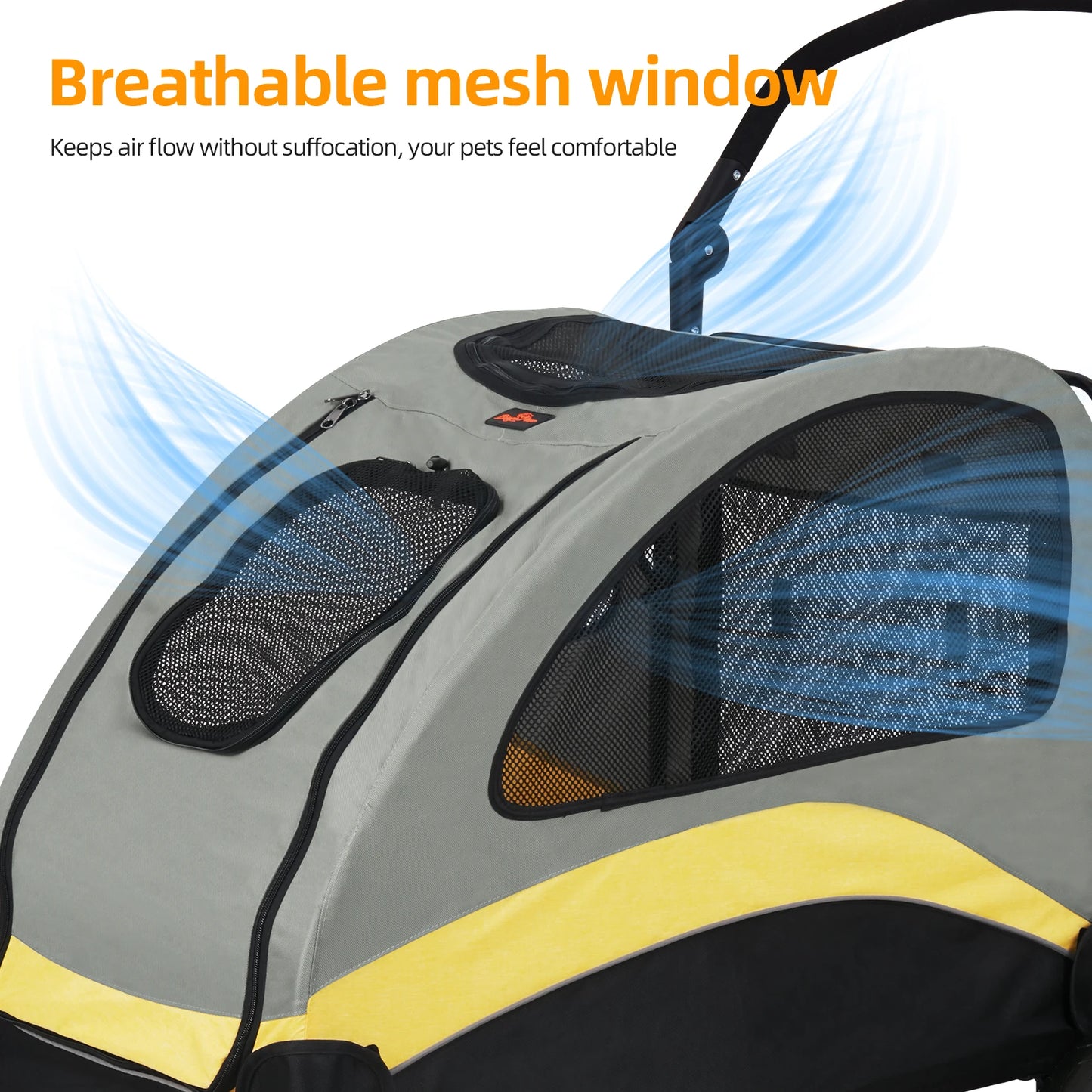Foldable Four Wheel Dog Cat Stroller Portable Breathable