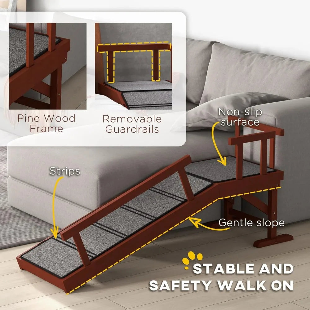 Dog Ramp and Stairs for All Dogs with Non-Slip Surface 49"