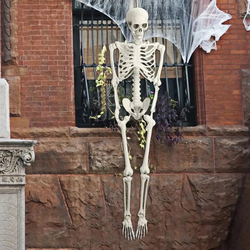 5.4ft Poseable Skeleton Prop Life Size Plastic Halloween