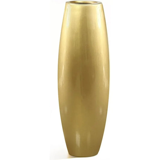 High Footed Vase 35.5 Inches Tall Floor Vase Sturdy Resin Gold for Living Room Decoration