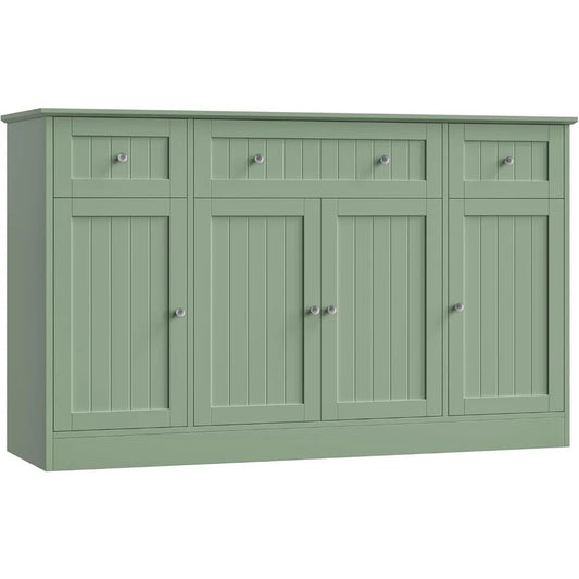 55 Inch Green Modern Sideboard Buffet Cabinet With Drawers