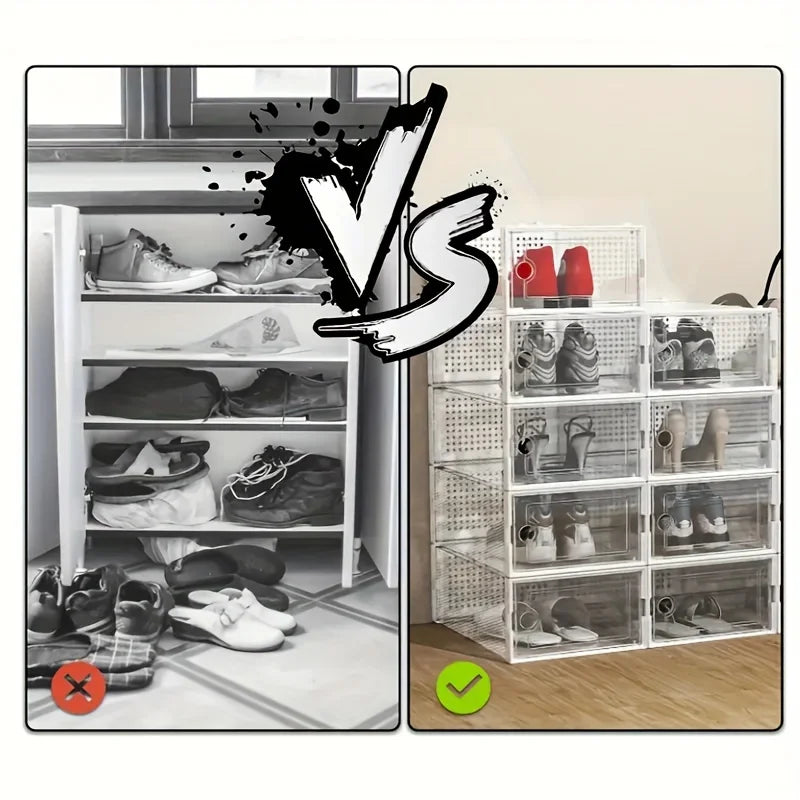 12 Pc / 24 Pc Large Capacity Modular Space-Saving Shoe Box