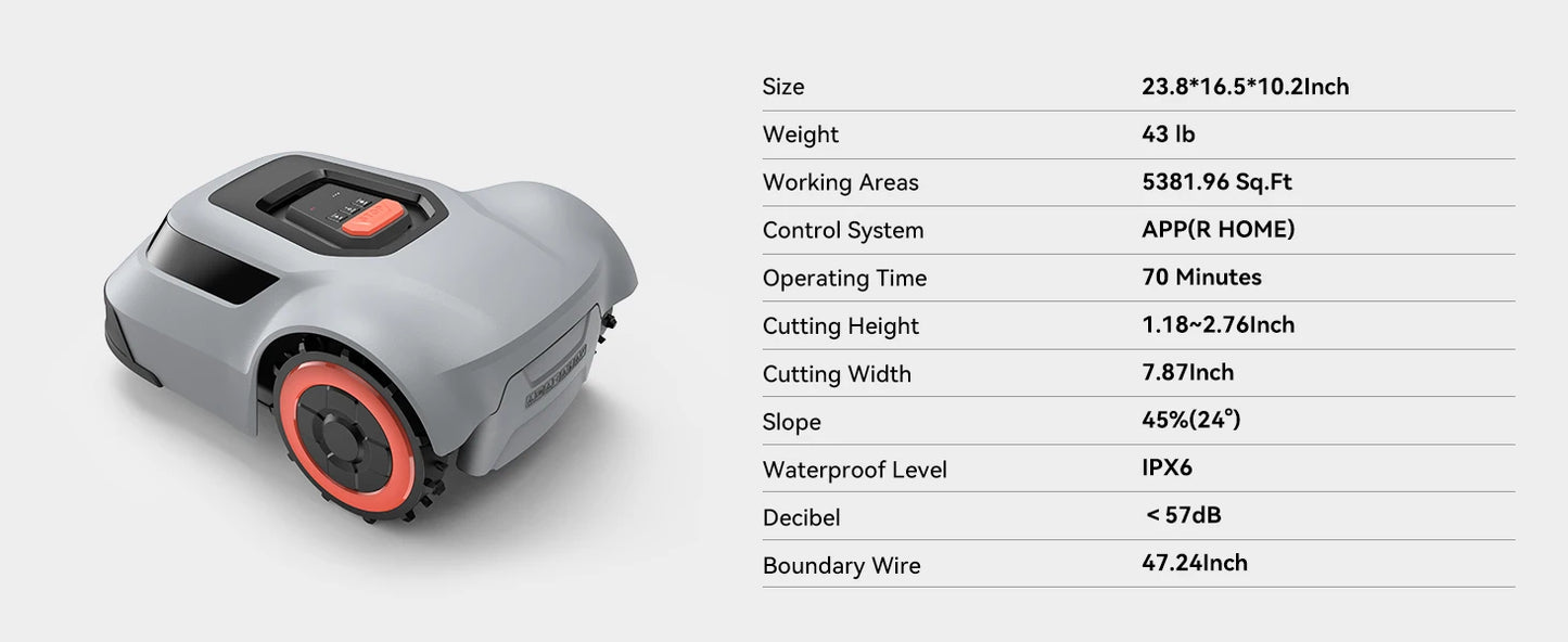 Redkey CTOF Robotic Lawn Mower MGC800 MGC1000 App Control