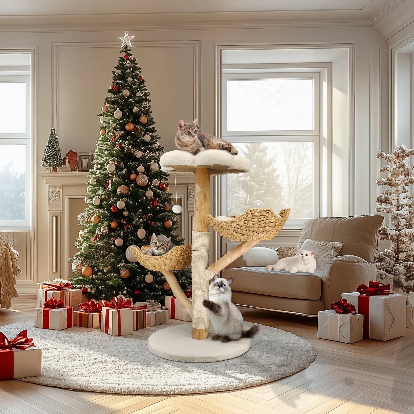 Bingopaw Cat Tree Tower Condo Scratching Post for Kittens