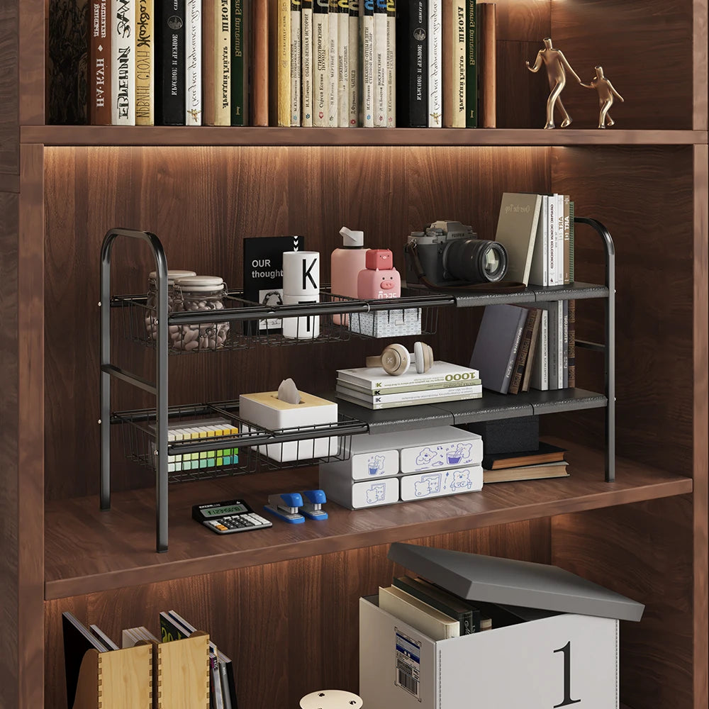 1 Set Kitchen Under Sink Organizers Expandable Cabinet Shelf