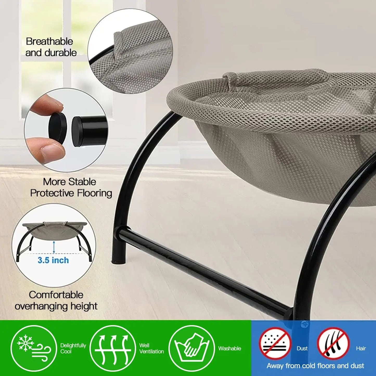 Cat Bed Pet Hammock Bed, Comfortable Washable Pet Sofa Bed