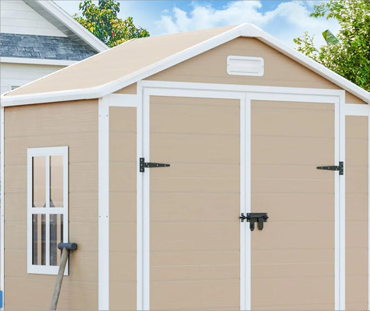 6x3 FT Storage Shed, Waterproof Resin Outdoor Tool Shed