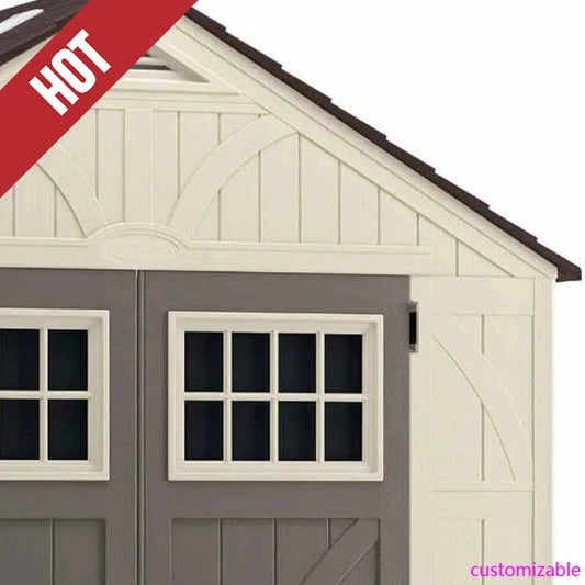 Tremont Resin Shed 8x10 Vanilla Slate Skylights Included