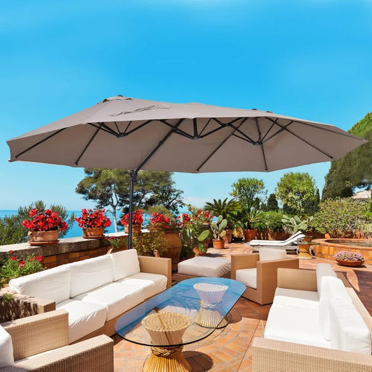 Patio Umbrella Double-Sided Outdoor Market Extra Large Umbrella