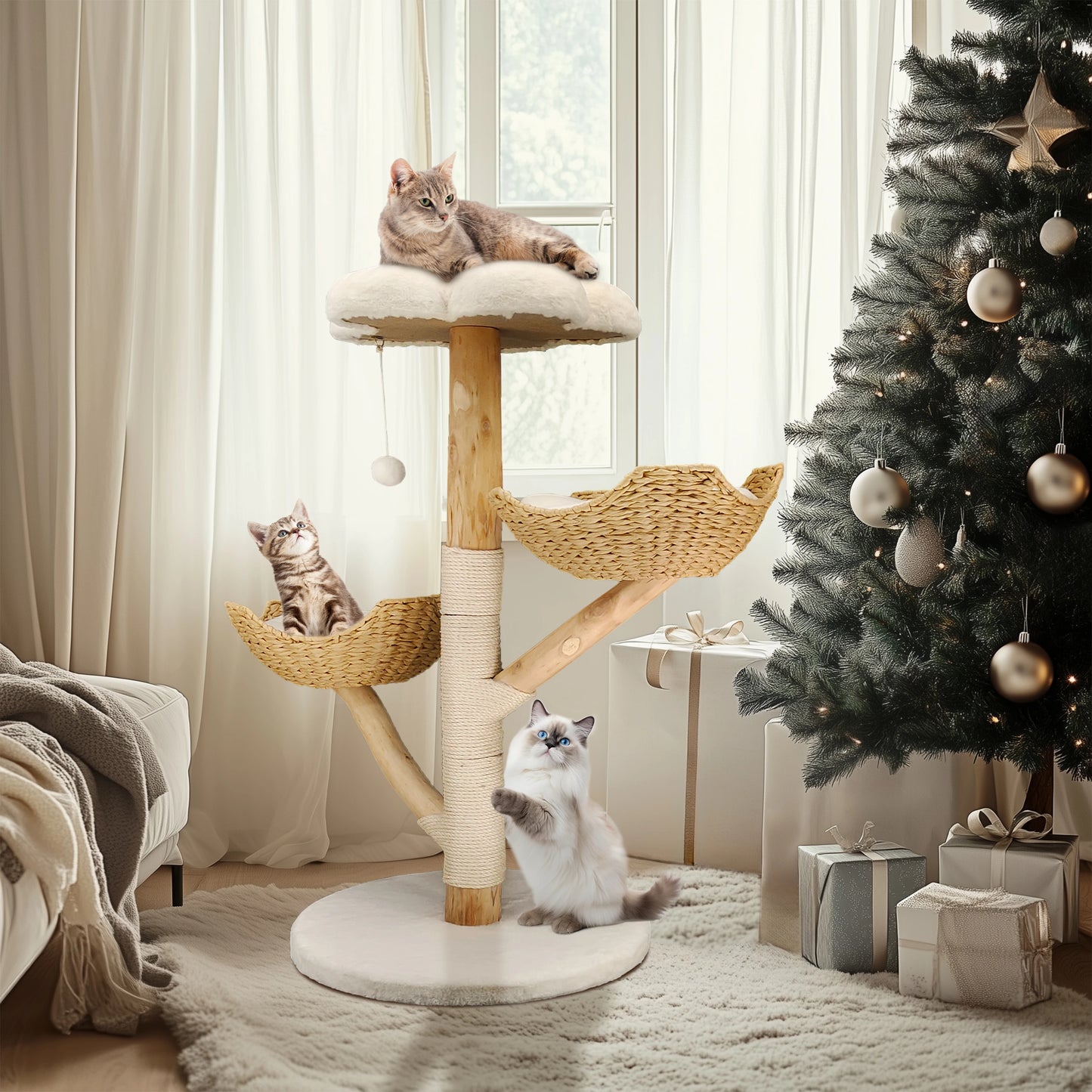Bingopaw Cat Tree Tower Condo Scratching Post for Kittens