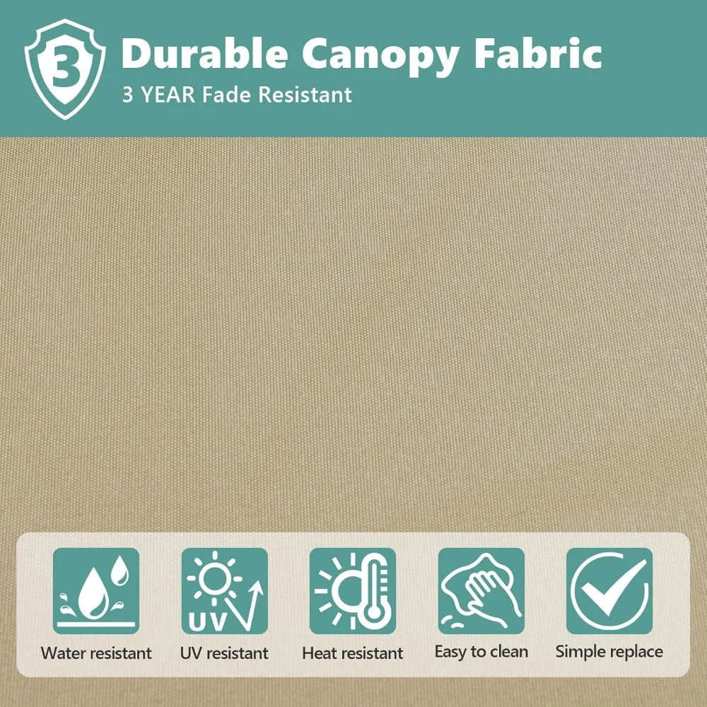 10FT Square Cantilever Patio Umbrella with Tilt Adjustment and 360-Degree Rotation