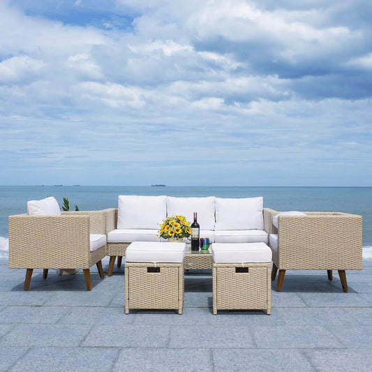 Outdoor Collection Presla Wicker Cushion 6-Piece Living Set