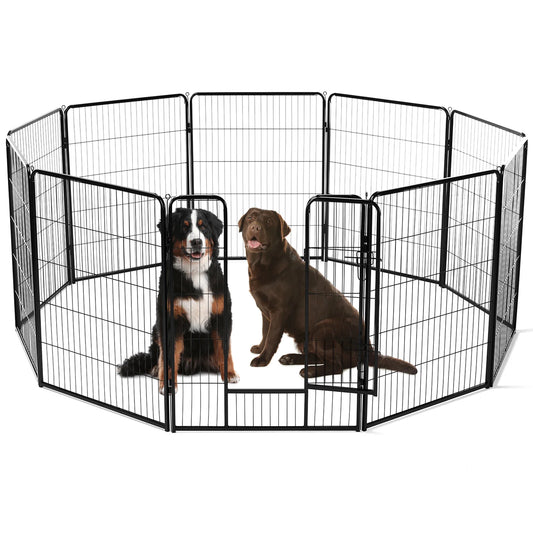 JHK 8 Panel Dog Playpen Indoor Pet Fence Heavy Duty Metal Pen