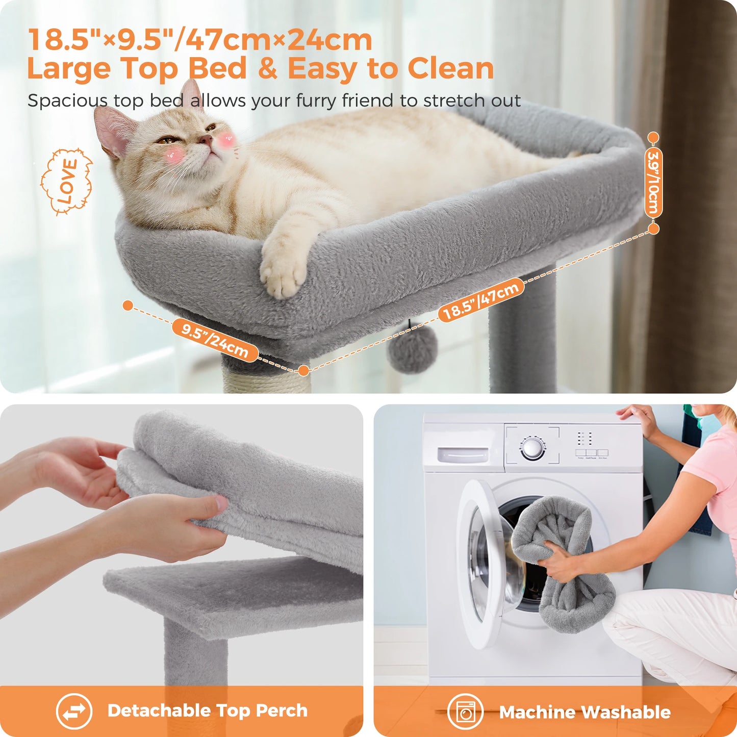 Luxury Cat Tree Multi Level Tower With Condo And Perches