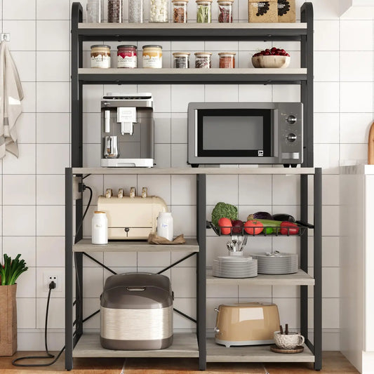 Bakers Rack with Power Outlet Kitchen Baker Rack Free