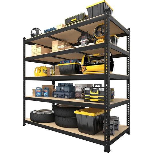 Heavy Duty Storage Shelves - 5 Tier Adjustable Metal Rack