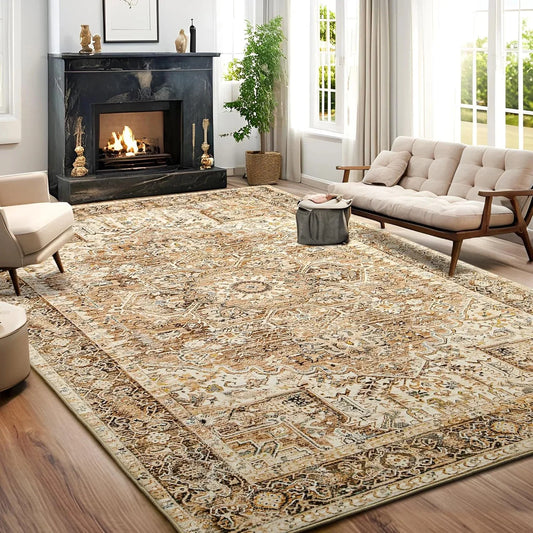 NOAHAS Faux Cashmere Vintage Printed Living Room Area Rugs