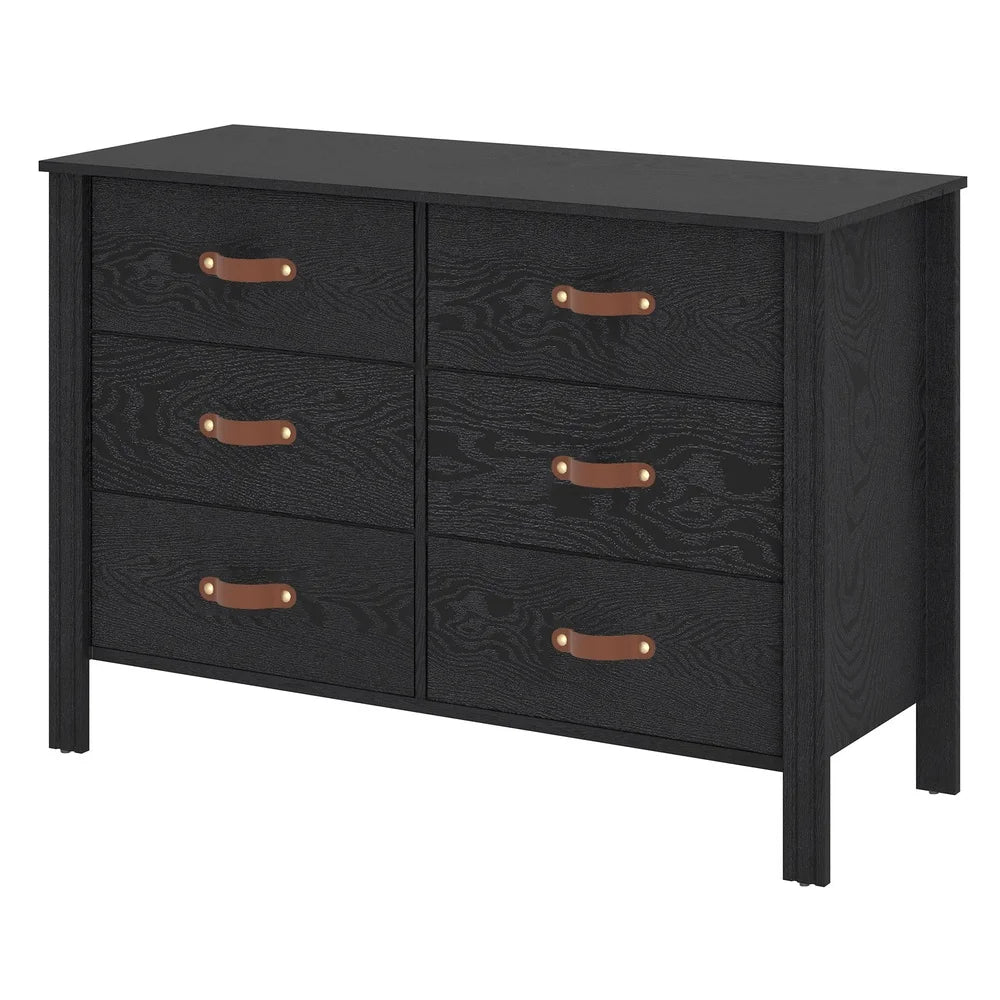 Modern 6 Drawer Dresser With Fabric Drawers Storage