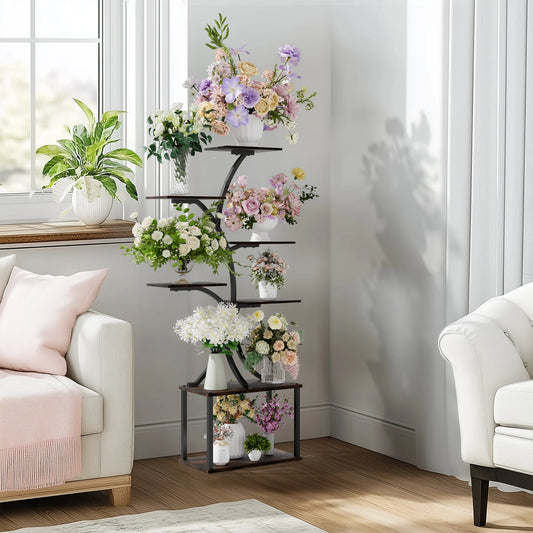 Industrial Style Multilayer Plant Stand Tree Shaped Display