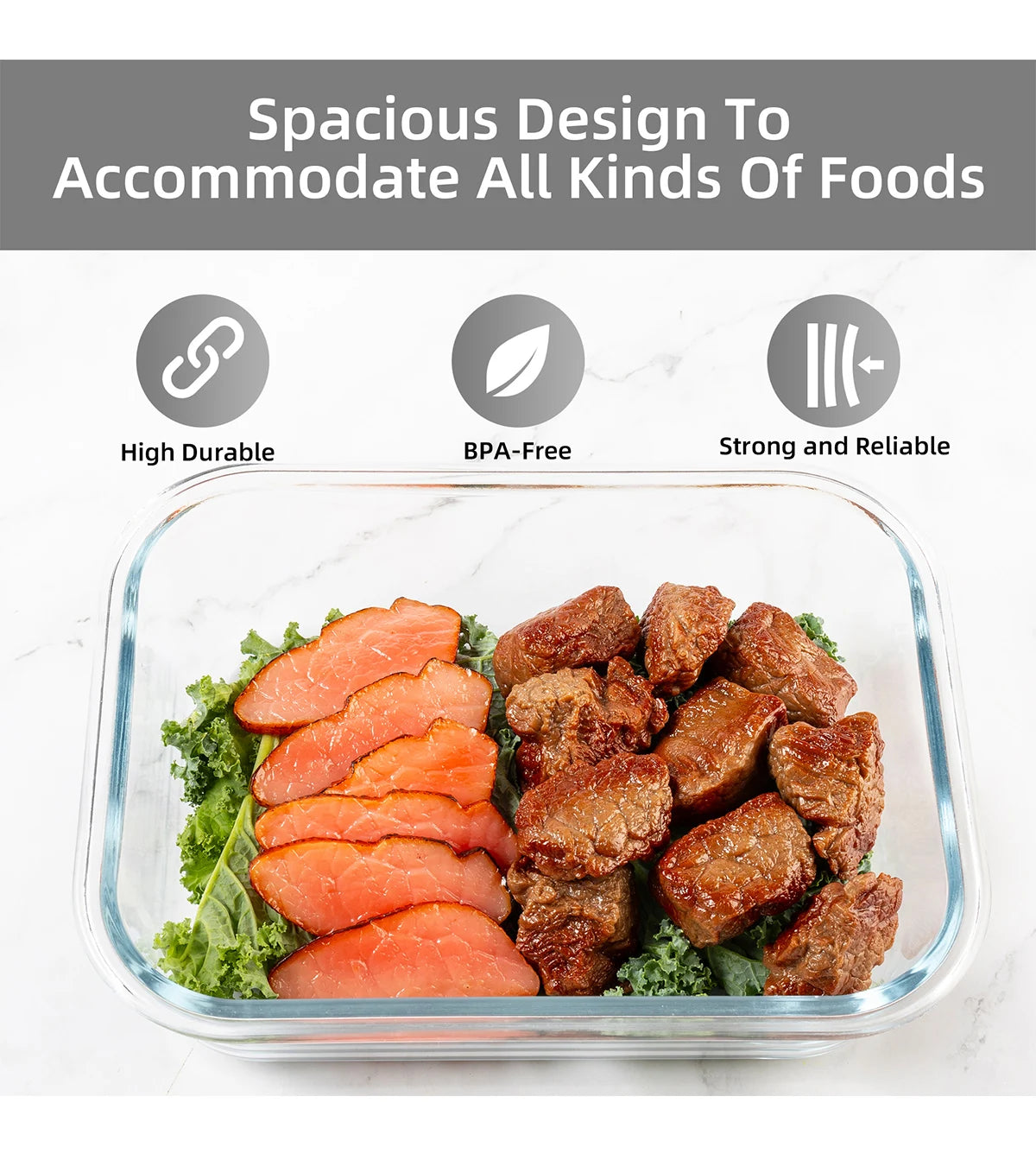 16 Piece Glass Food Storage Containers Leakproof Airtight