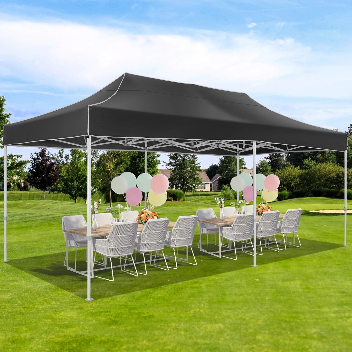 10x20 Pop Up Canopy Tent Waterproof With Roller Bag