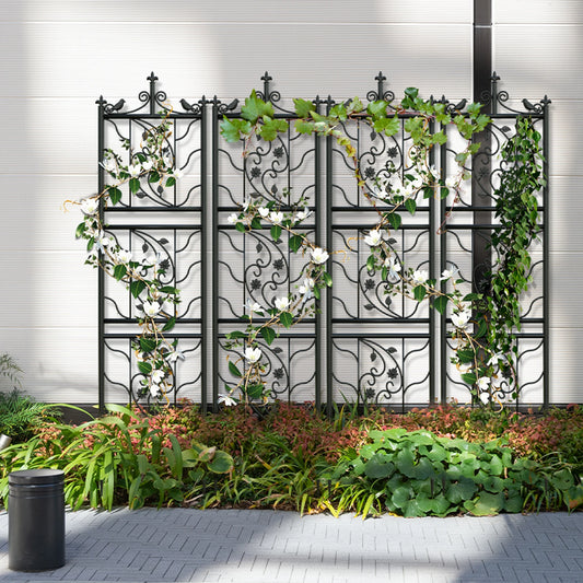 71 Inch Garden Trellis Decorative Outdoor Tall Metal Fence