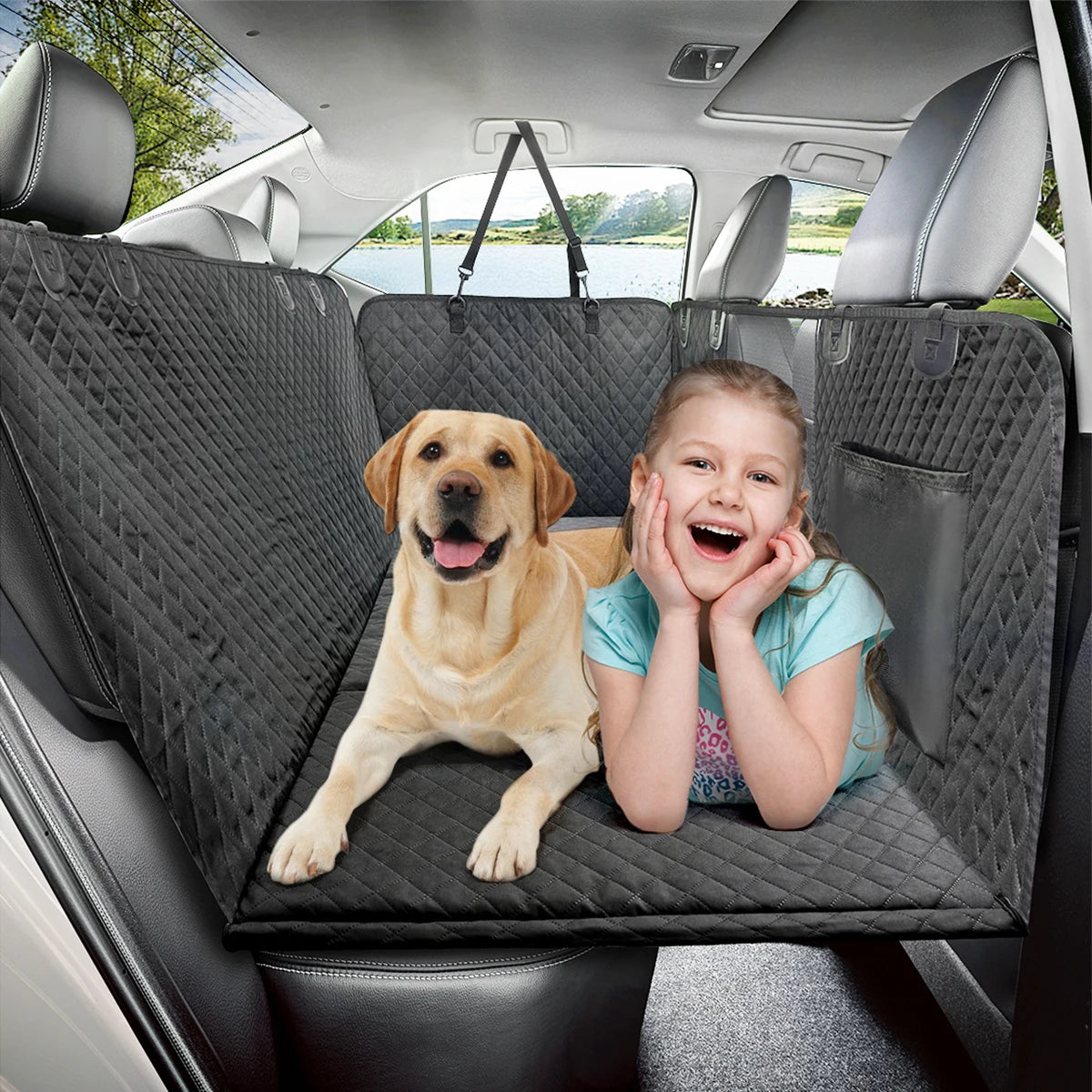 Dog Car Back Seat Extender Hammock Protector Waterproof