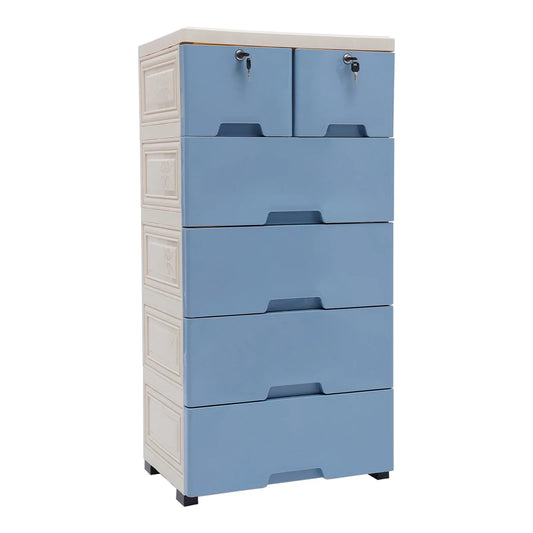 Large Capacity Plastic Drawers Dresser with Detachable Design