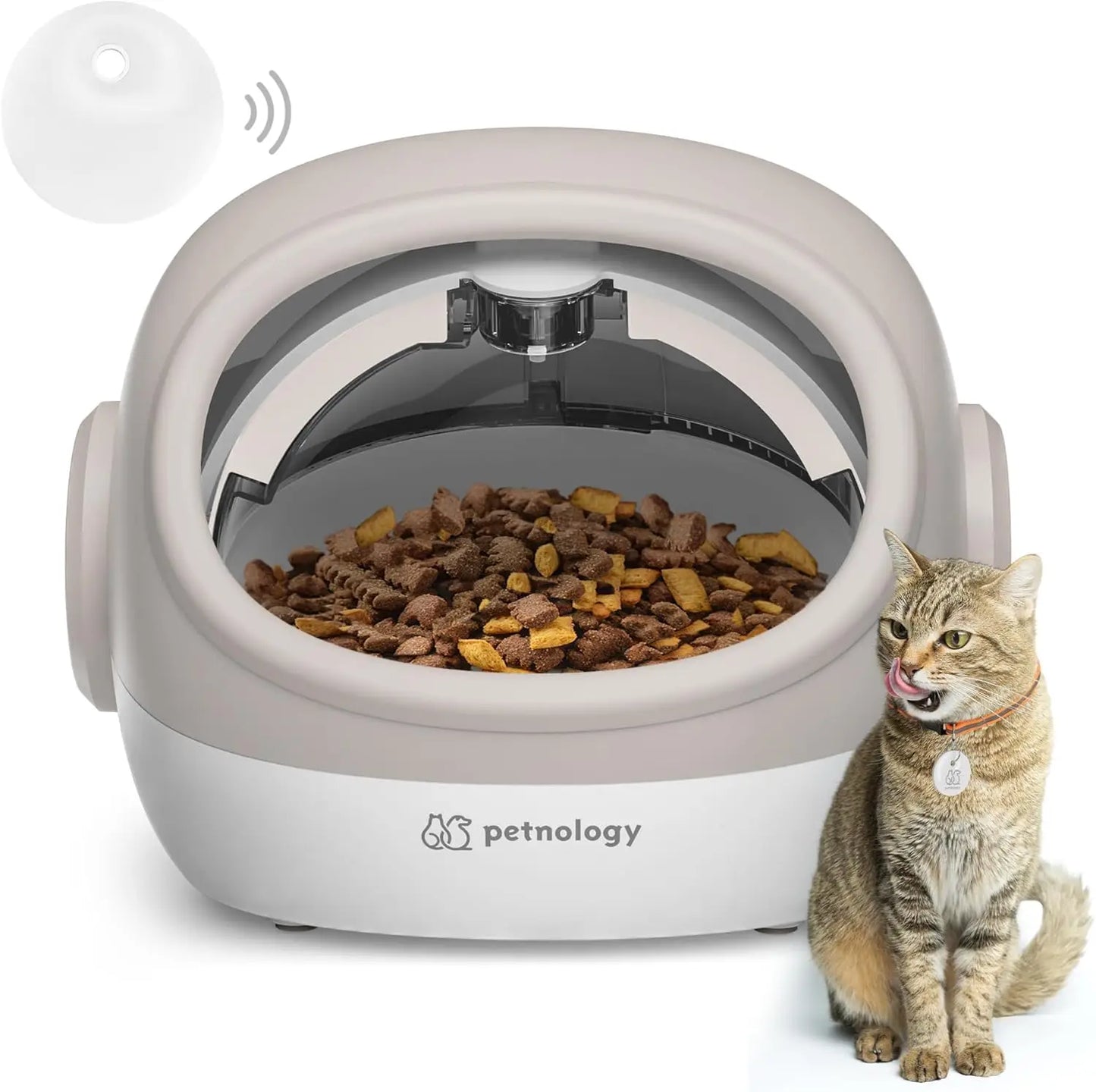 Automatic Cat Feeder, RFID Cat Food Dispenser for 4 Pets