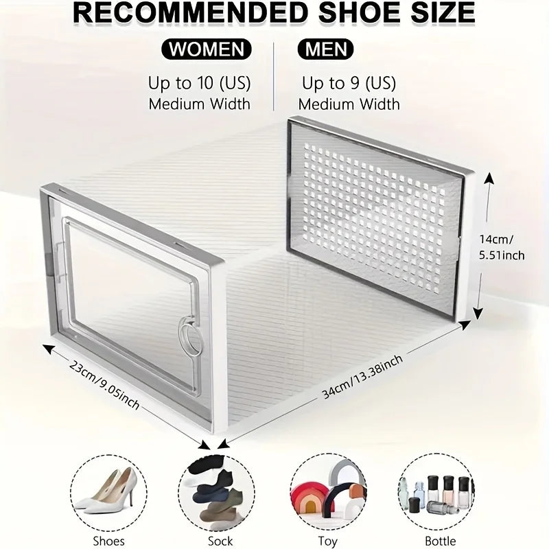 12 Pc / 24 Pc Large Capacity Modular Space-Saving Shoe Box