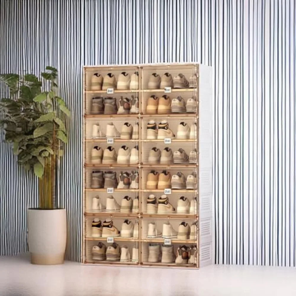Portable Shoe Rack for Closet Entryway 8 Tiers 32 Pairs