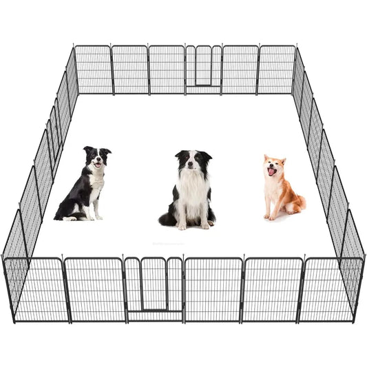 Dog Playpen 32/40/45 Inch Heavy Duty Folding Indoor Outdoor