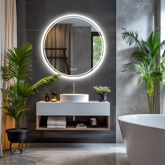 Bathroom LED Mirror Backlit Wall Mounted Anti Fog IP65