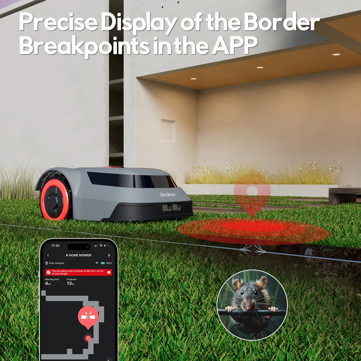 Redkey CTOF Robotic Lawn Mower MGC800 MGC1000 App Control