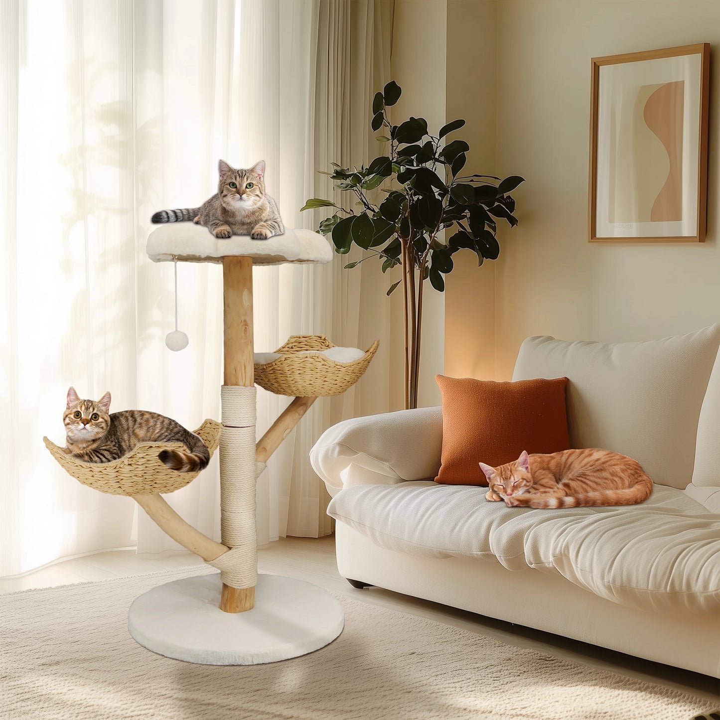 Bingopaw Cat Tree Tower Condo Scratching Post for Kittens