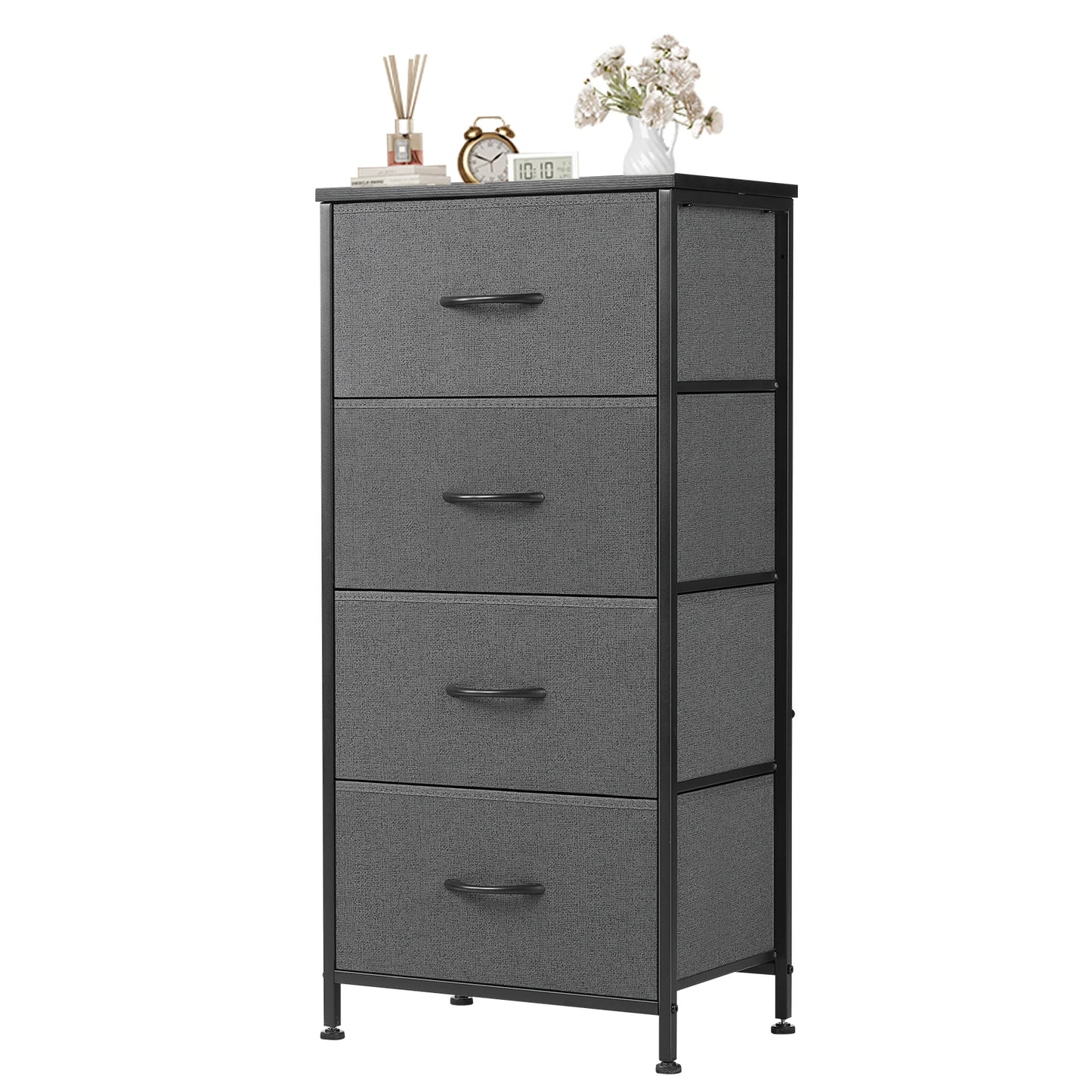 JHK 4 Fabric Living Room Cabinet With Wardrobe Steel Frame