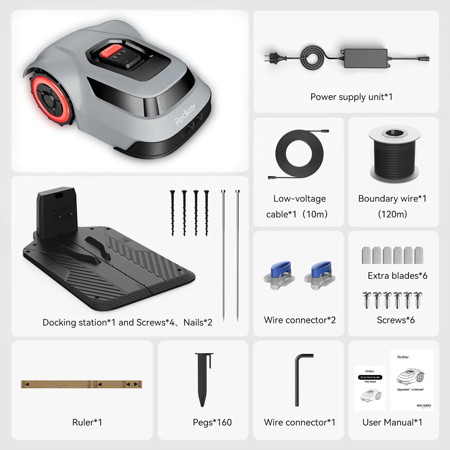 Redkey CTOF Robotic Lawn Mower MGC800 MGC1000 App Control