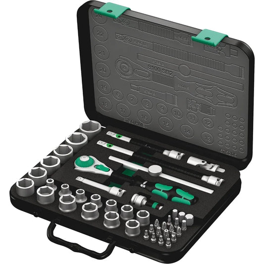 Wera Zyklop 3 8 Inch Metric Ratchet Set 18 Sockets Premium