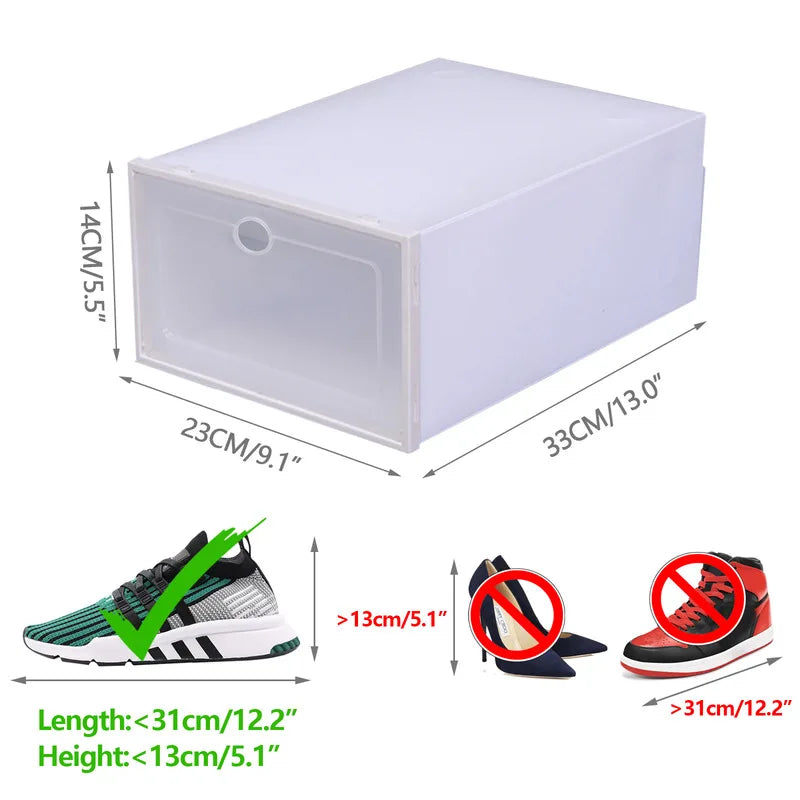 Modern Mini 24pcs Transparent Shoes Organizers Storage Box